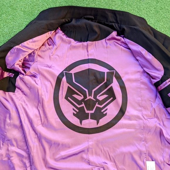 Black Panther T'Challa Wakanda Marvel Costume Inspired Long Car Coat Jacket New - Picture 7 of 7